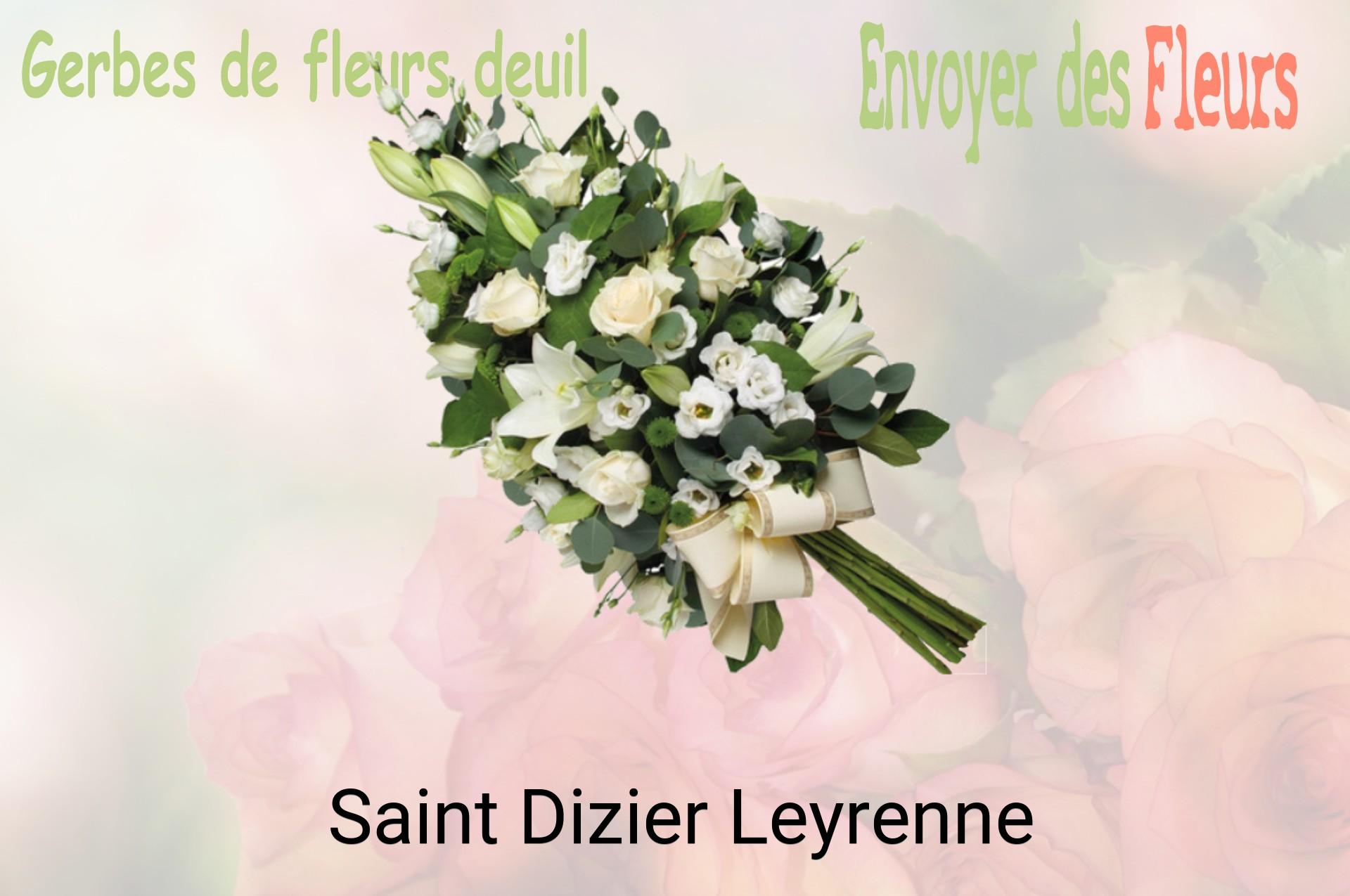 Gerbe de fleurs de deuil livrée à Saint-Dizier-Leyrenne